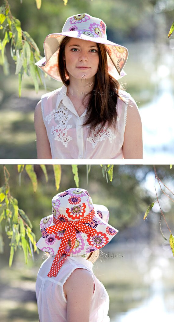 Womens Sun Hat Pattern. Spring Blooms Sunhat by AngelLeaDesigns