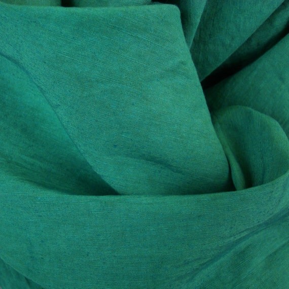 Green Hemp Silk Blend Apparel Fabric Yard 56 by JacksonFabricArts