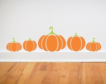 Pumpkins wall decals - fall decor - Pumpkins Decals - October fall decor - Halloween - Thanksgiving - Orange pumpkins - Pumpkin Decals