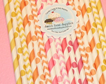 Pink Batik Paper Straw Collection - DIY Flag Toppers (36)