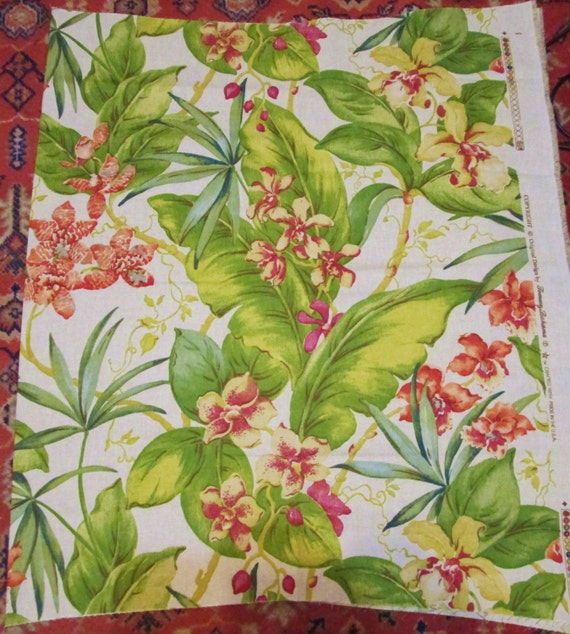 Tommy Bahama Tropical Print Fabric Yardage Tote Pillow Cover