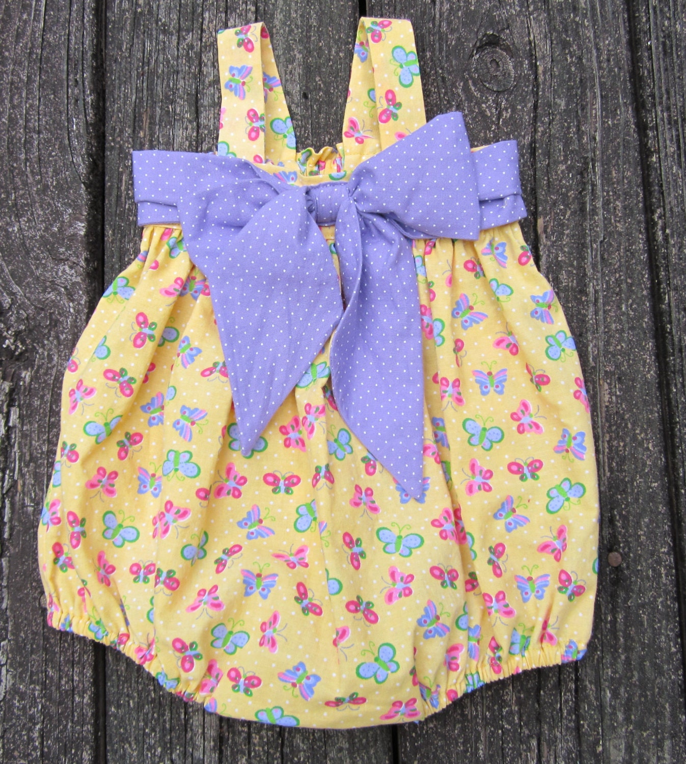 Baby girl bubble sunsuit Size 3 to 6 month by SoCuteSewing on Etsy