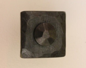 Hand Forged Cabinet Pull Knob ~ Button