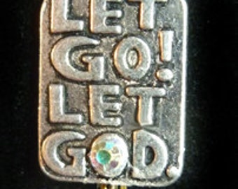 Let Go, Let God! - Pendant With Cr ystal and Dimensional Heart Charm ...