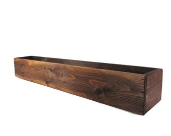 Long Centerpiece Box For Rustic Wedding Decor - Reclaimed Wood Look- 24in Fence Box