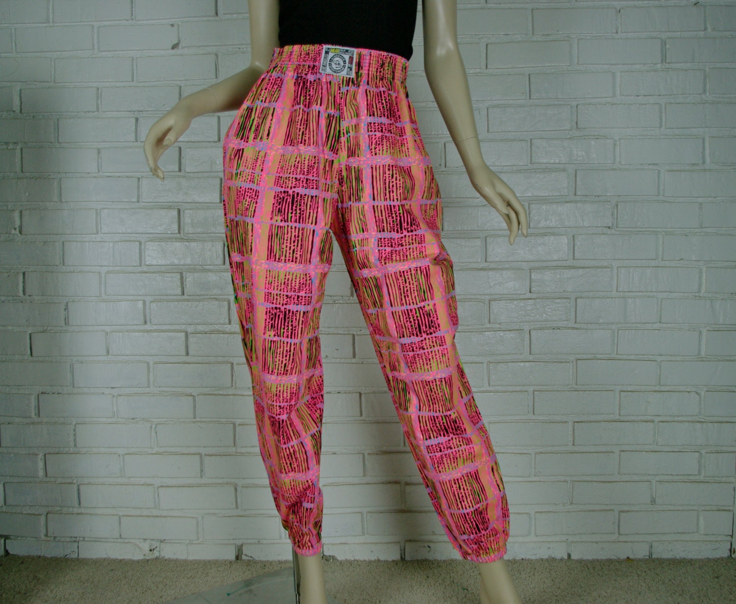 hot pink baggy pants