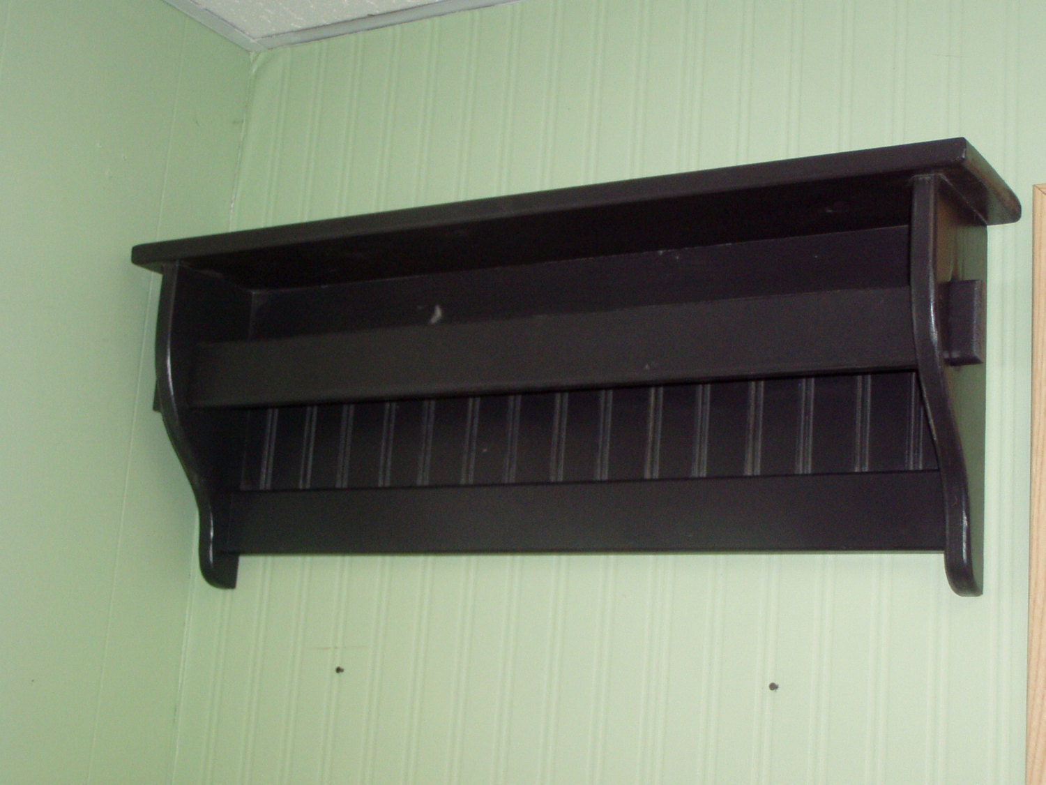 Blanket Rack Holder Wall Hanging Wood Quilt Rack Black Towel