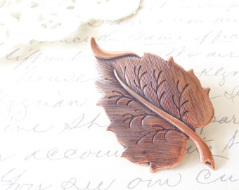 Copper leaf Hair Clip - Copper Leaf - Alligator Clip - Whimsy - Whimsical - Woodland - Bridal