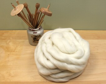 Finnish Wool - Undyed Roving for Spinning or Felting (8oz)