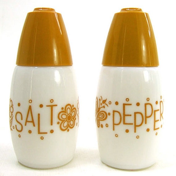 Vintage Salt and Pepper Shakers Corelle Butterfly Gold