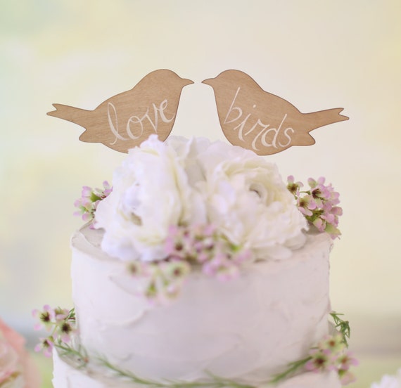 Rustic Wedding Cake Topper Love Birds We Do Vintage Chic Decor (Item Number MHD100013) by braggingbags