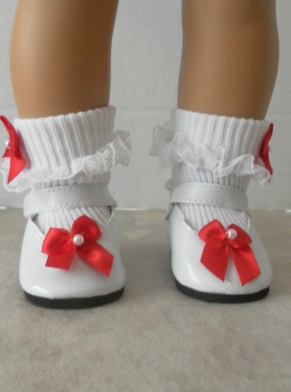 Doll Shoes and Socks Lace Socks Mary Jane by JessicasDollCloset