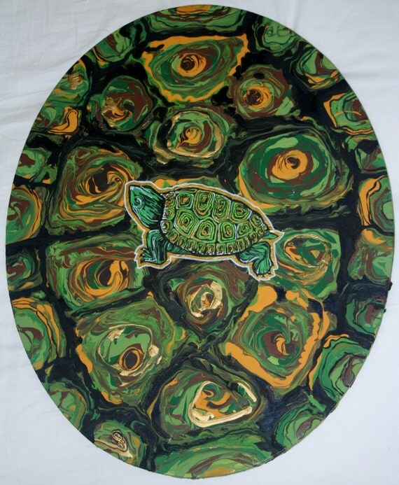 Items similar to Terrapin Turtle Shell Painting on Etsy