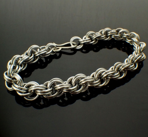 Grand Double Spiral Chainmaille Bracelet Kit by UnkamenSupplies