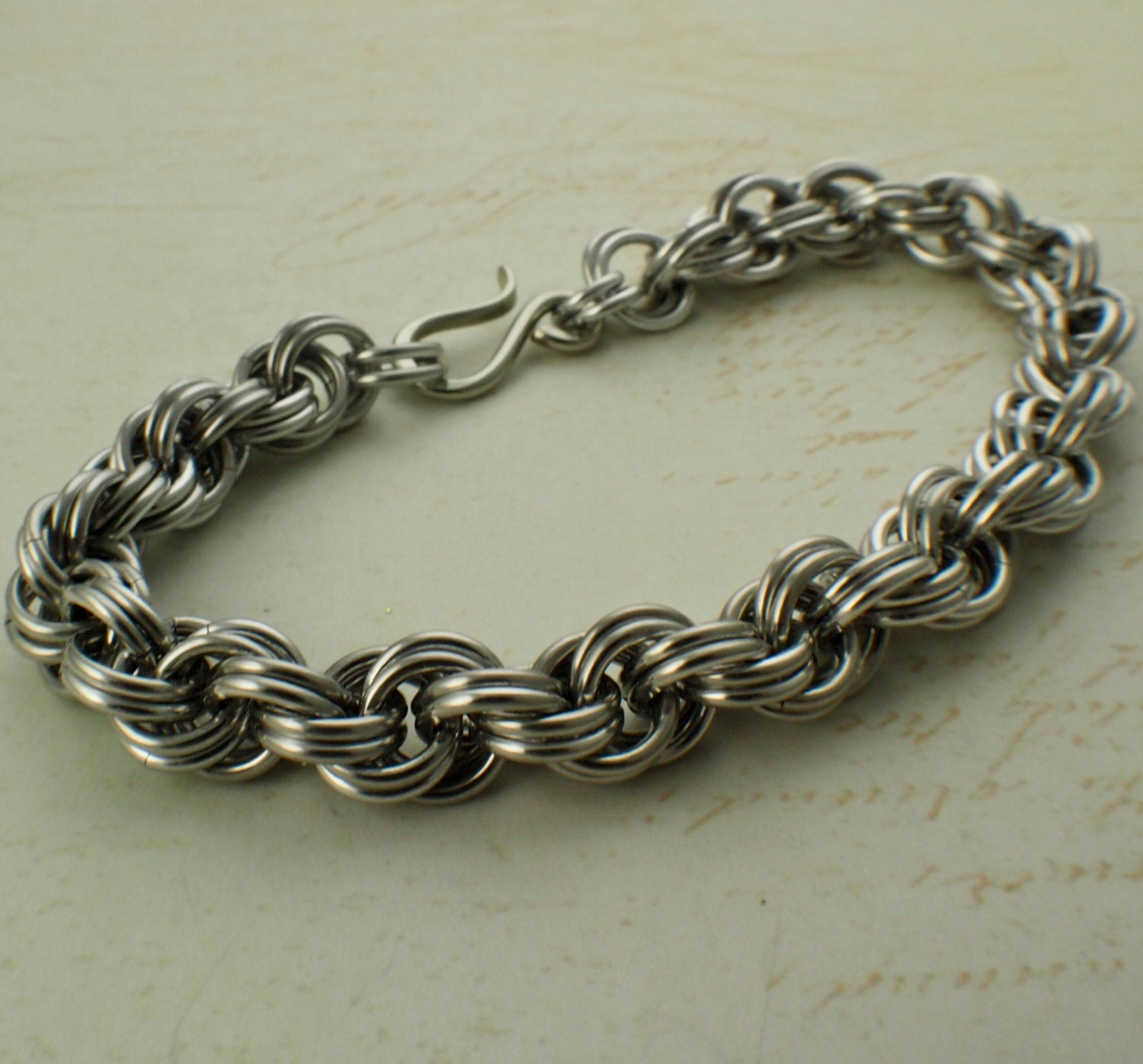 Grand Double Spiral Chainmaille Bracelet Kit by UnkamenSupplies