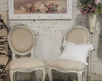 Painted Cottage Chic Shabby Farmhouse Chair CHR48