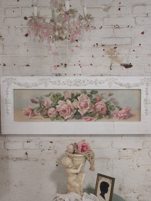 painted cottage chic shabby romantic rose canvas print hd60 painted cottage chic shabby romantic rose canvas print hd60