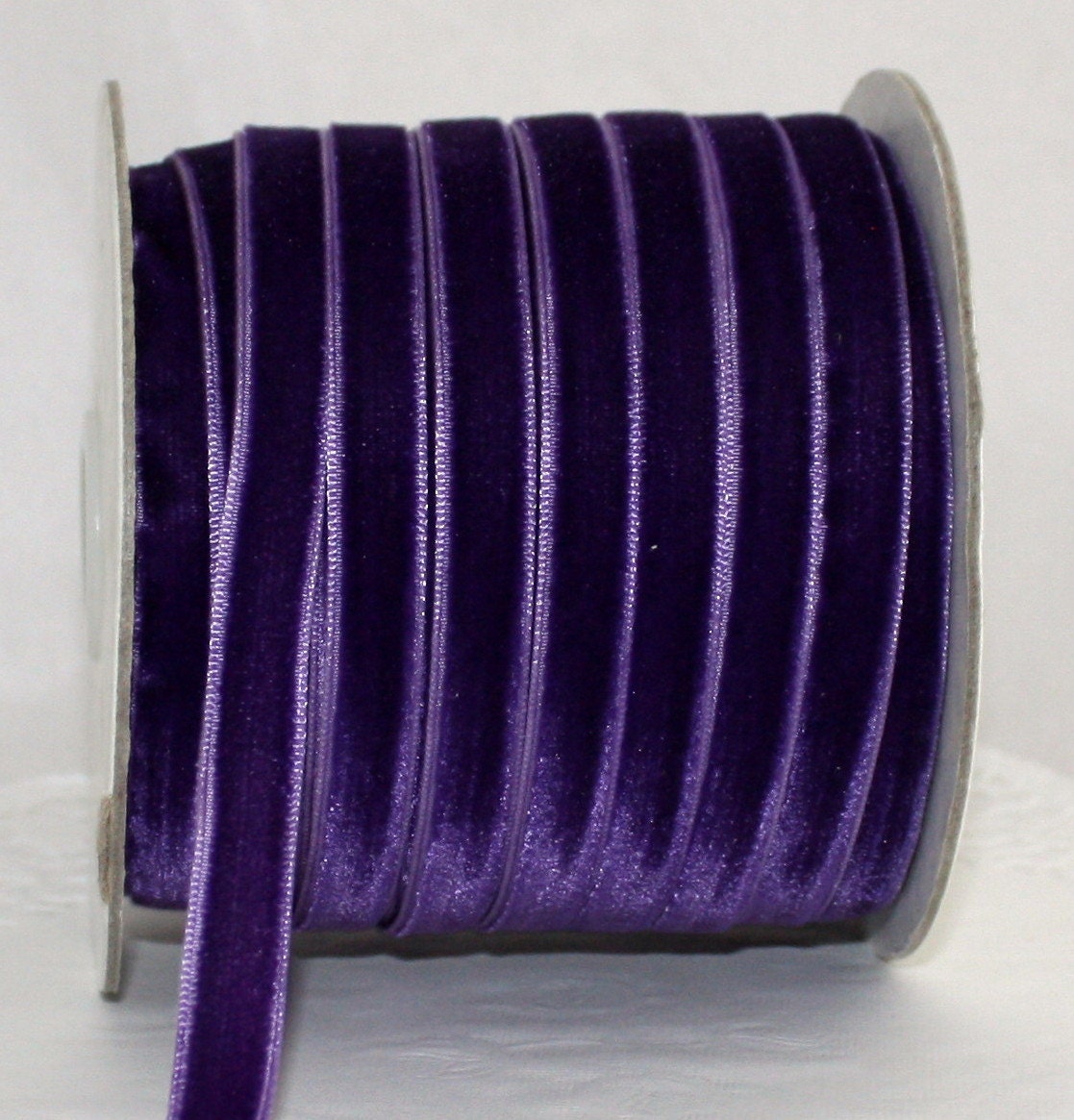 Purple Velvet Ribbon 3/8 wide by the yard by ThePaperSandbox