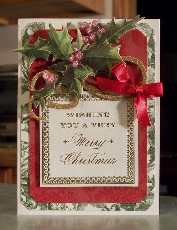 Handmade Christmas Card using Anna Griffin Products