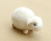 Tiny Felt Sheep - needle felted wool