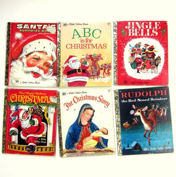 Little Golden Christmas Books 70s Set Of 6