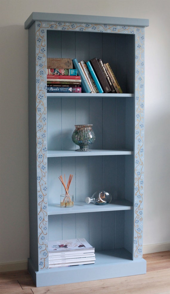 The 'Gold Vine' Bookcase Hand Made Hand Painted by WJBespoke