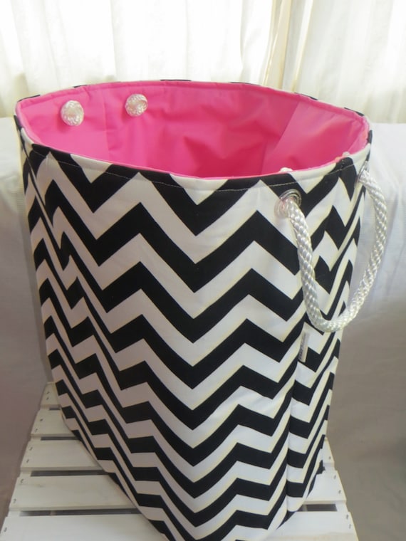 Laundry Hamper Baby hamper toy storage Chevron 12 x 10 x 20