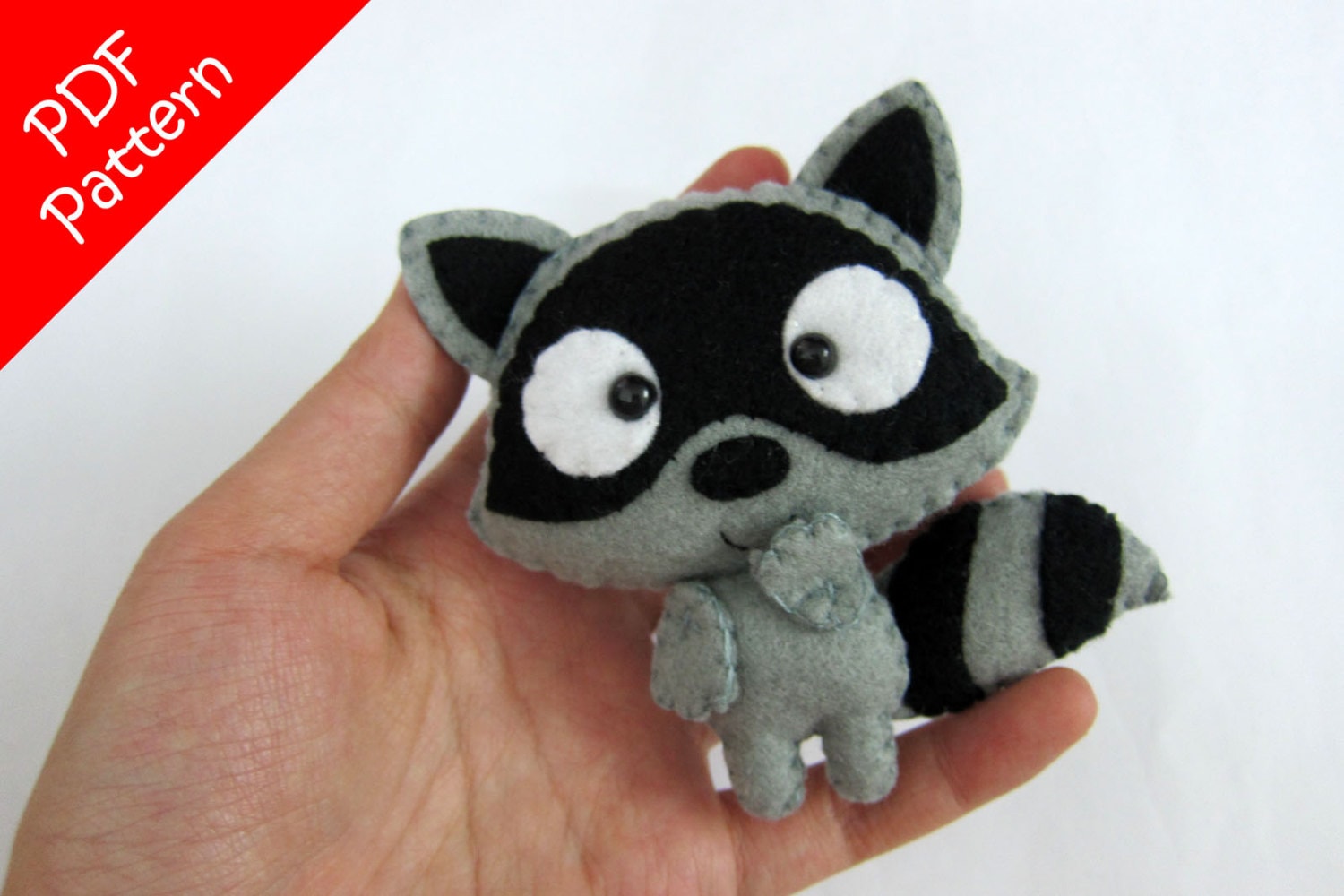 raccoon plush pattern
