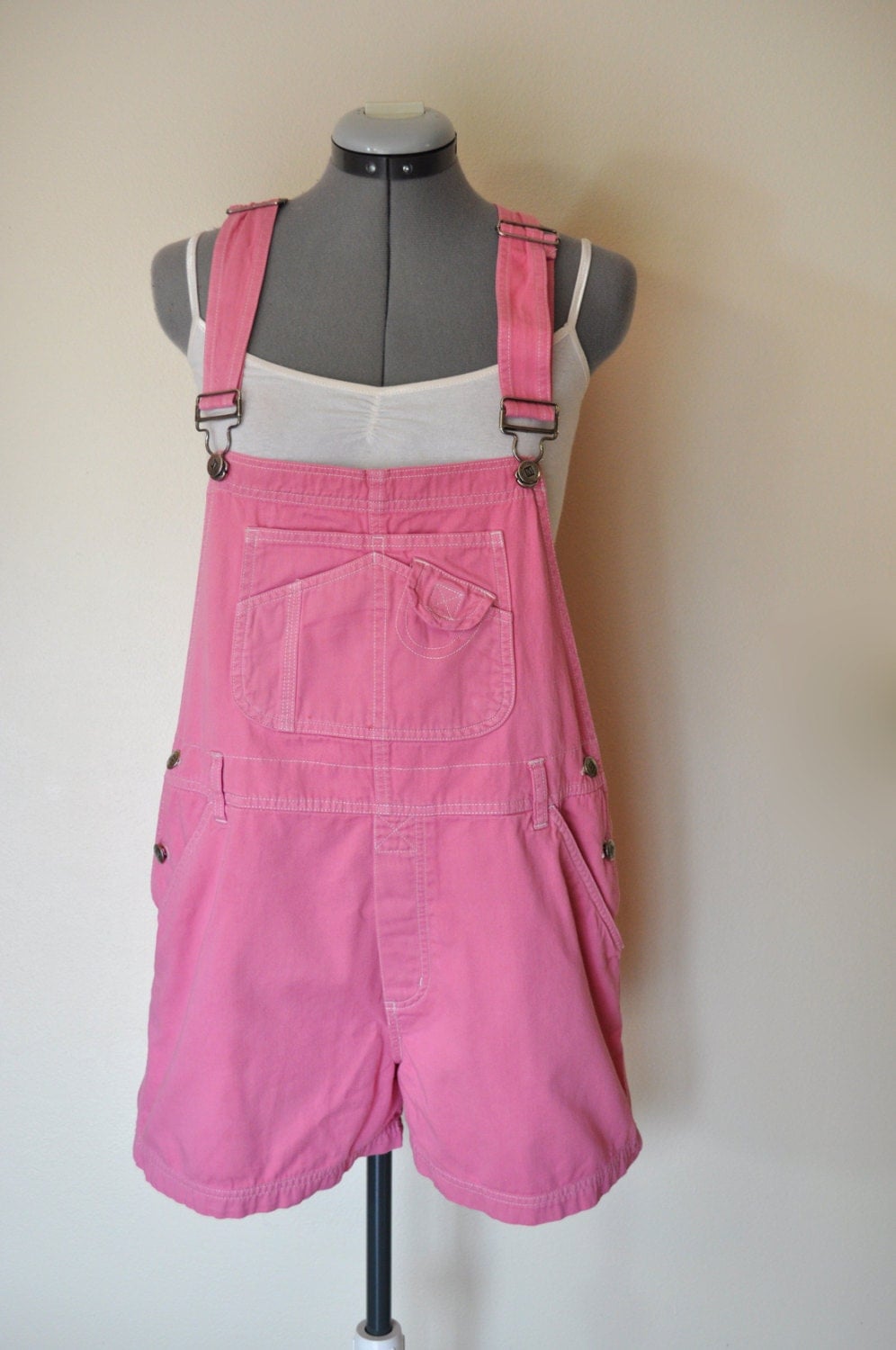 Pink Bib OVERALLS Hand Dyed Pastel Pink by DavidsonStudio