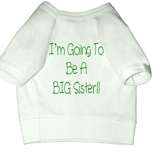 im going to be a big sister dog shirt