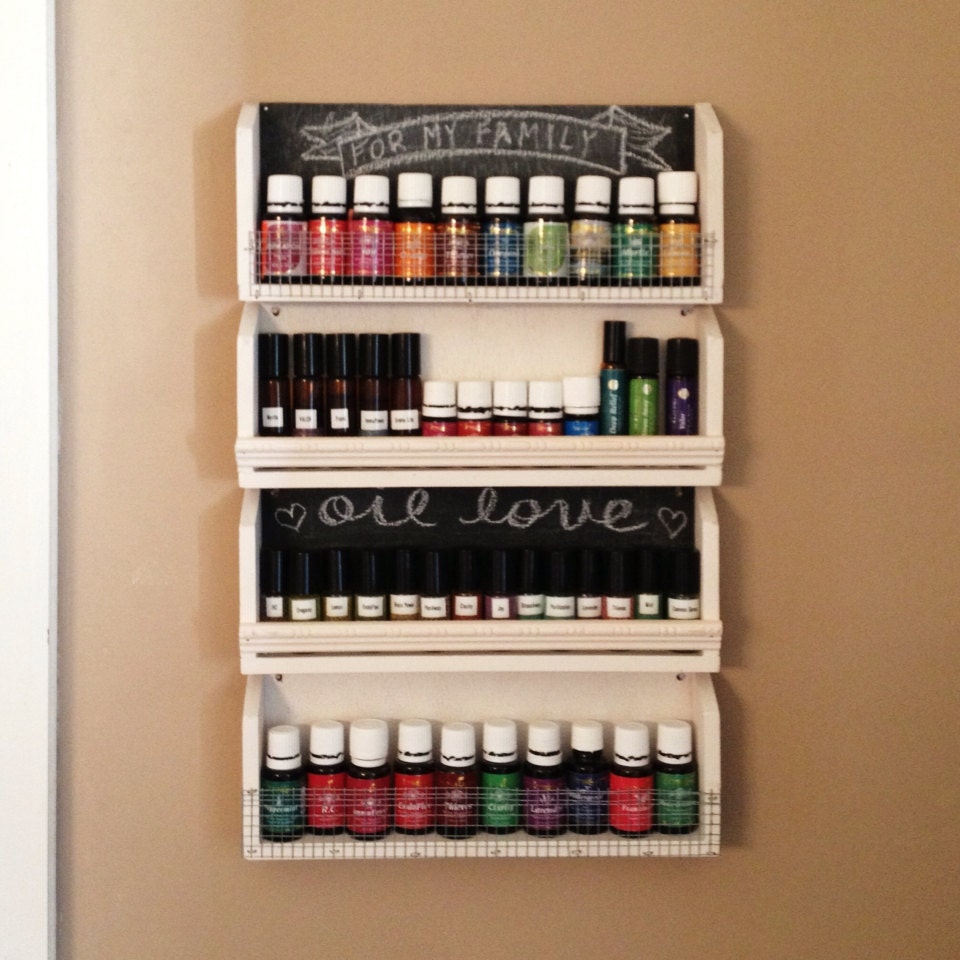 Essential Oil Shelf with Chalkboard by Shop24 on Etsy