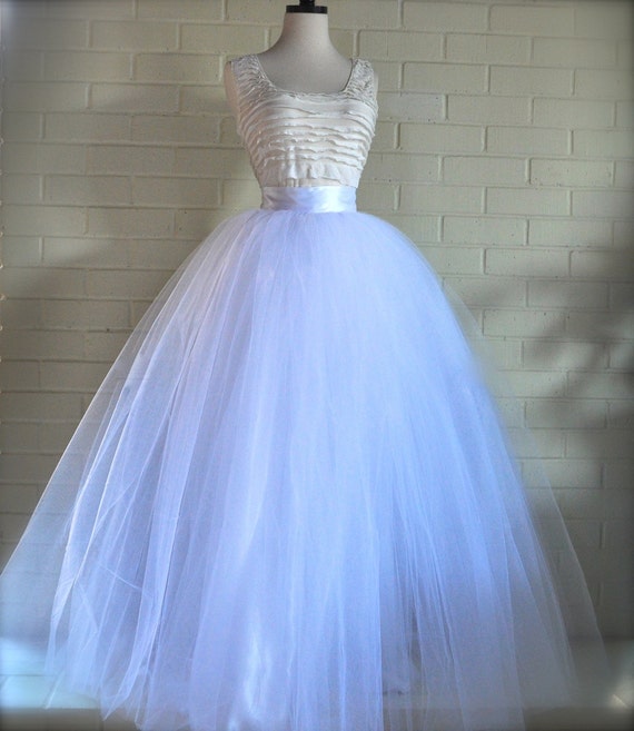 satin and tulle skirt
