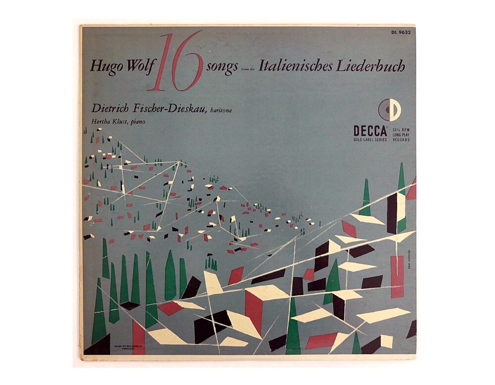 Erik Nitsche record album design 1952. Hugo Wolf: by NewDocuments