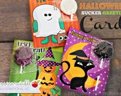Halloween Printable Sucker Greeting Cards, Printable Halloween Party Favors, Print from Home, Lollipop Card Il_170x135