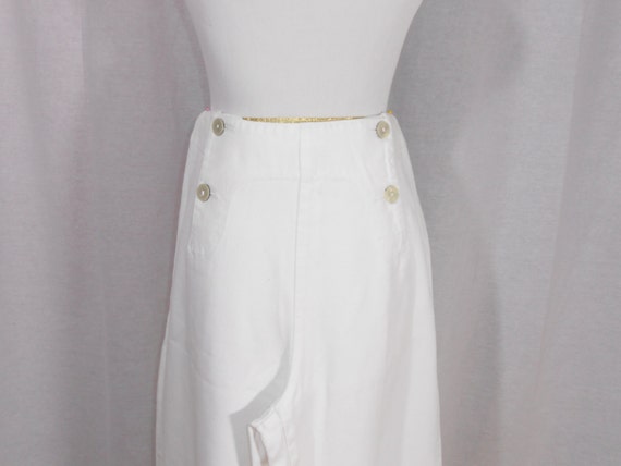 womens white sailor pants