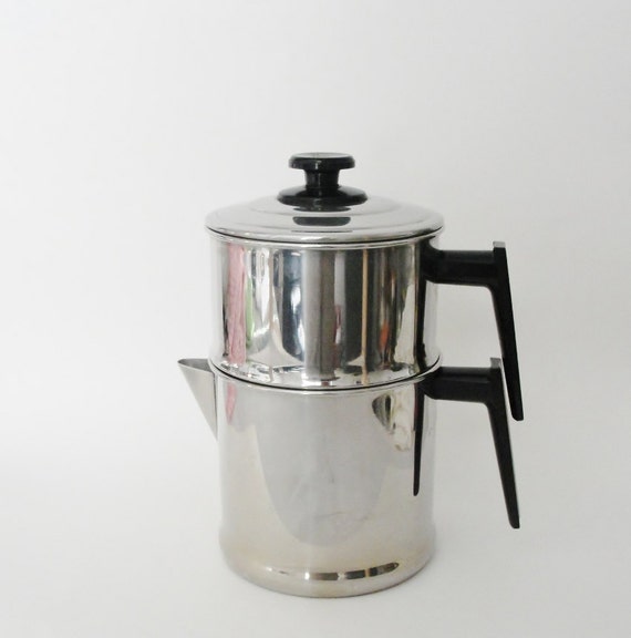 A Vintage Drip Coffee Pot Marked Lifetime USA