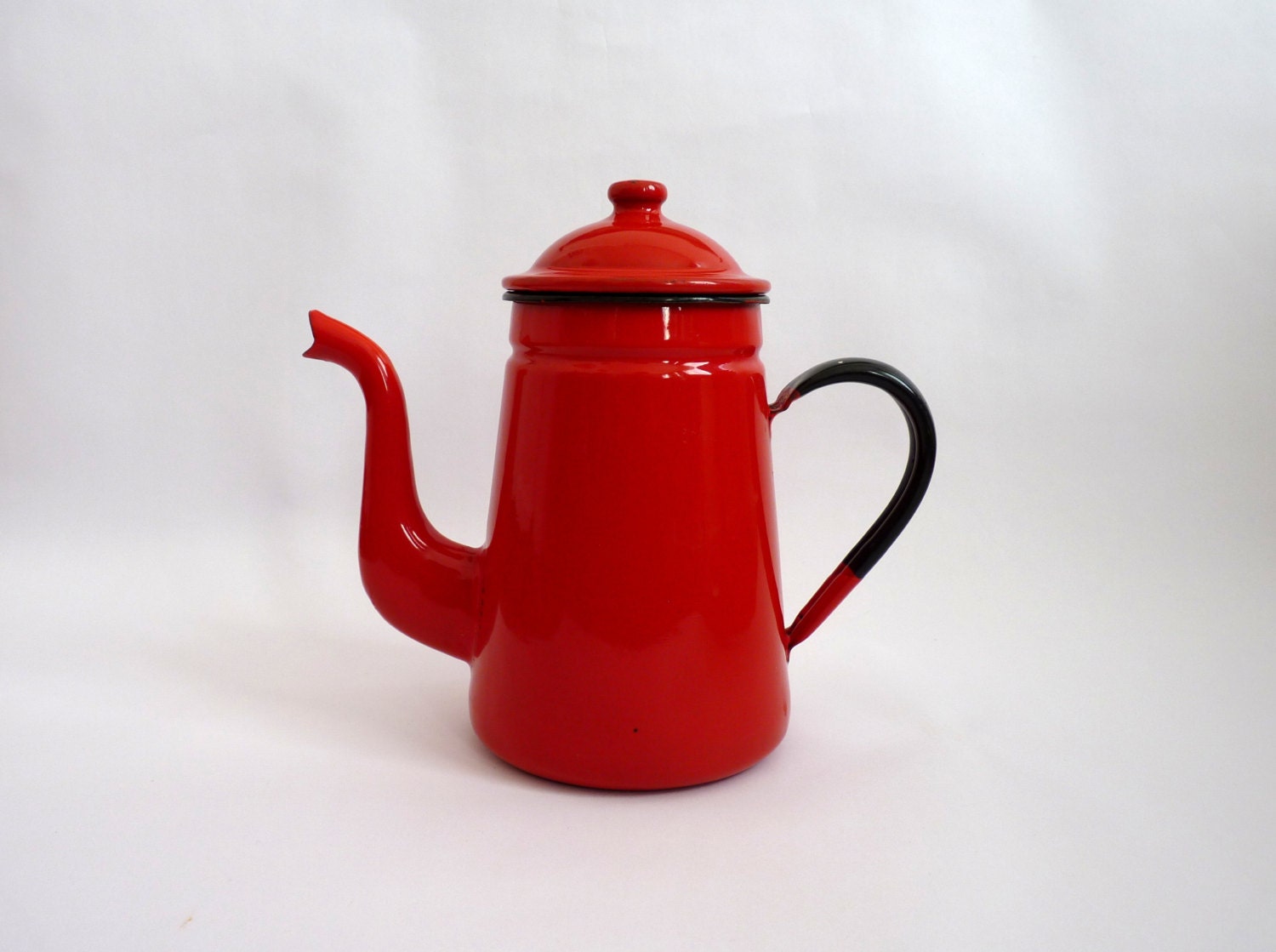 Vintage Red Enamel Coffee Pot 2497