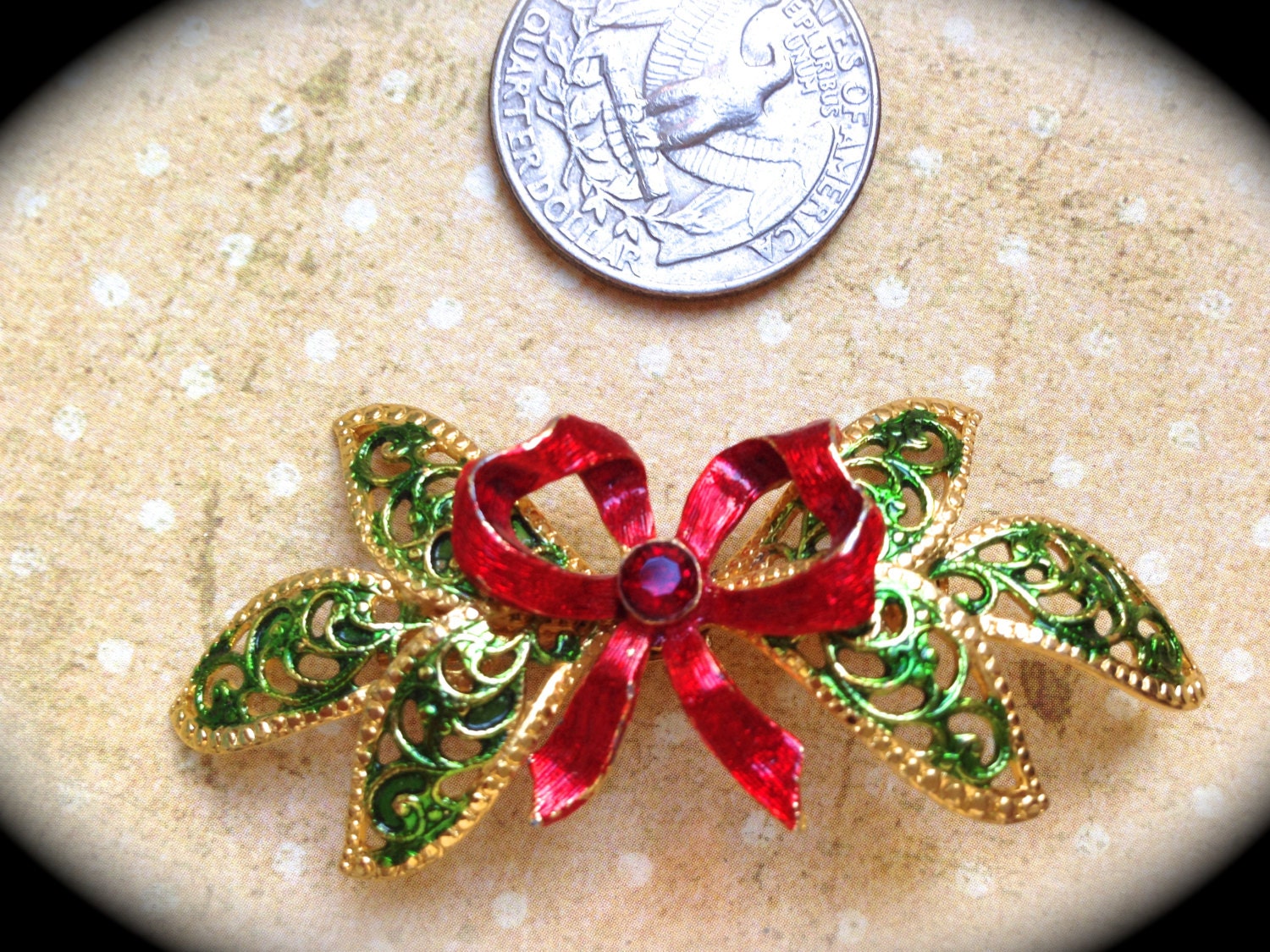 Vintage holiday brooch
