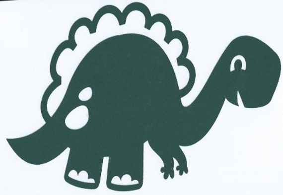 Download Items similar to Cute dinosaur 3 silhouette on Etsy