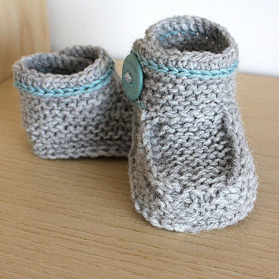 Knitting Pattern PDF file Buttoned Baby Boots Ankle Wrap