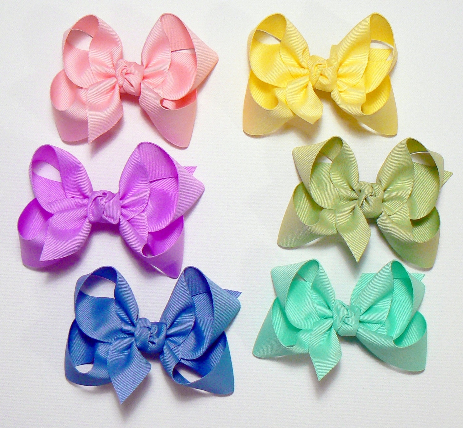 Large Hair Bow Set Big Girls Childrens Kids Boutique Fashion