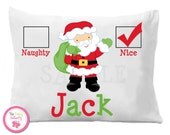 Santa Claus Pillow Case , Naughty or Nice Personalized Pillow Case Il_170x135