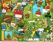 75% Off Sale Digital Papers Digital Scrapbook Kit Luck Of The Irish St. Patrick's Day Cards Invitations Digital Scrapbook Craft Supplies Il_170x135