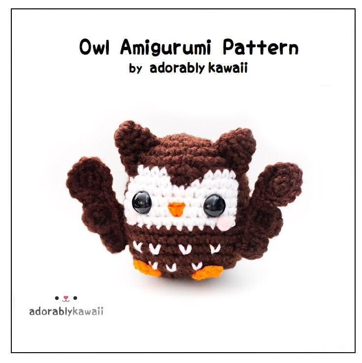 toy owl crochet pattern Owl Amigurumi Bird Amigurumi Pattern Crochet adorablykawaii by