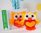 DIY Owl, Make Your Own Owl Sewing Kit, DIY Sewing Precut Peces Kit to make a Yellow owl or Pick the color A794 Il_170x135