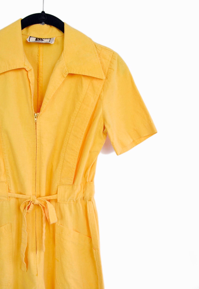 Vintage 70s April O'Neil Yellow Jumpsuit s