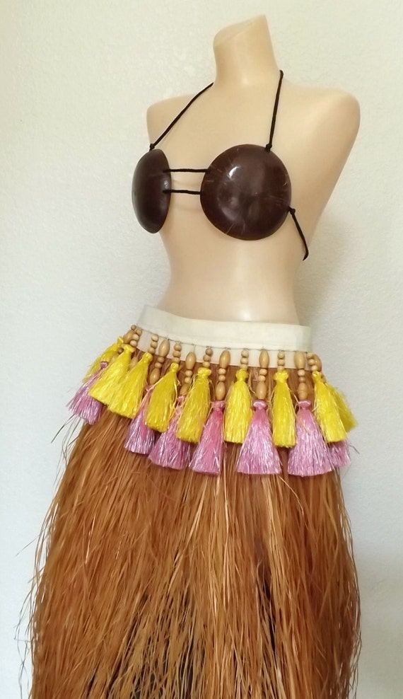 Authentic Vintage Hula Dancer Costume Adult Halloween