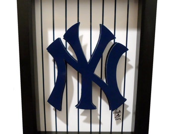 New York Yankees Logo 3D Pop Art NY Baseball Print Artwork City NYC