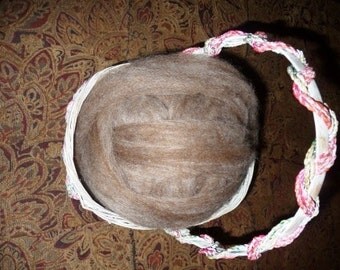 Shetland Wool Roving Fawn -4 ounces