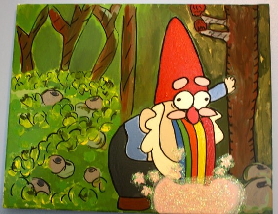 Gravity Falls puking Gnome by 2girlsMadMal on Etsy